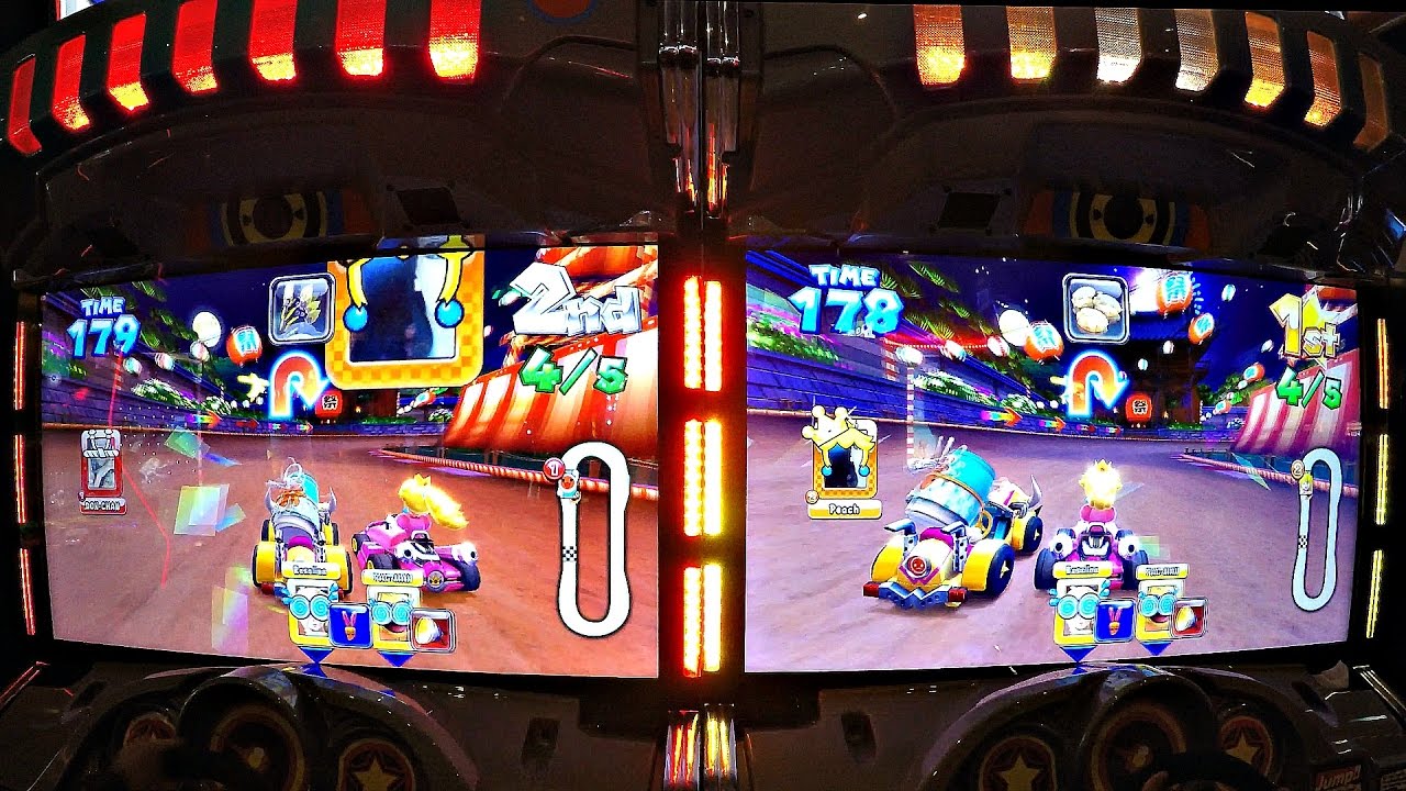 Arcade Mario Kart GP DX Video Game Two Player Versus レースゲーム