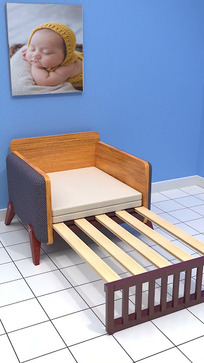 Wooden Sofa Bed For Simple Style | 3 In 1 Furniture