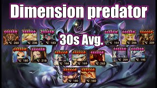 Dimensional Predator Speed Team ~30s Avg. 99+% Safe. | Summoners War