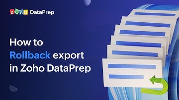 Rollback Zoho CRM data sync from Zoho DataPrep
