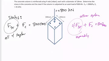 Mechanics of Materials - Statically indeterminate axially loaded members example 2