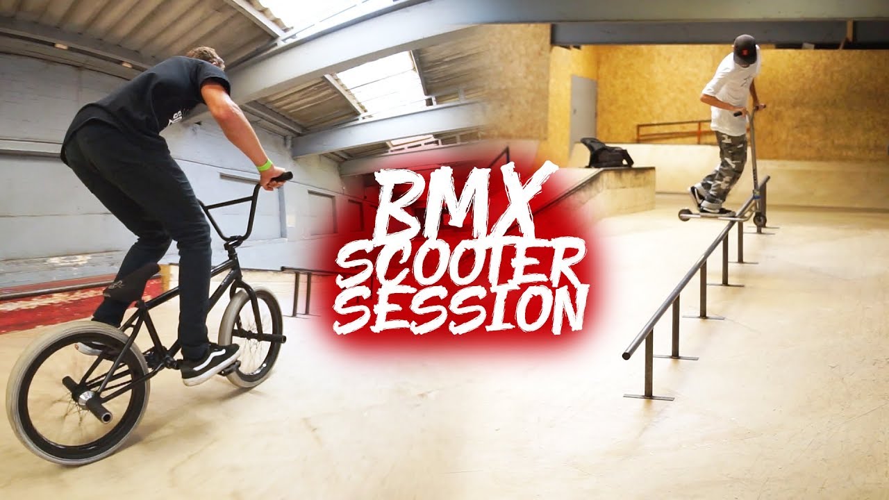 Pro Scooter & BMX Session at Rampworx Skatepark - YouTube