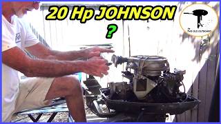 71 20 HP JOHNSON CRANKSHAFT SEAL TEST- THIS OLD OUTBOARD
