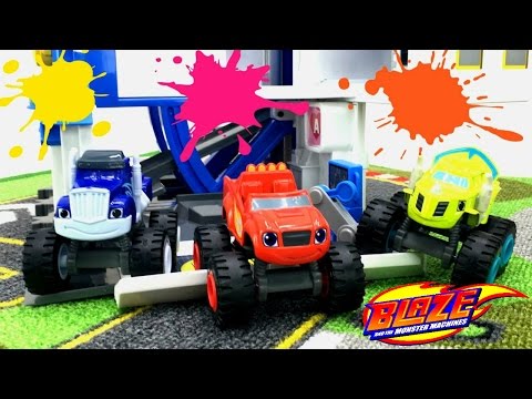 The BLAZE Monster Machines Toys! Toy Cars In Educational Videos For Kids! Crusher Inspection