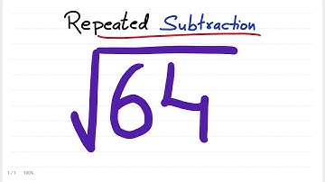 Repeated Subtraction Method | Square Root of 64 | The Square Root Method
