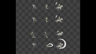 Skeleton - Top Down Pixel Art Character Game Assets