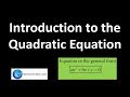 Understanding Quadratic Equations