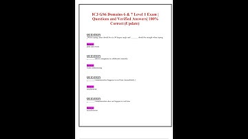 IC3 GS6 DOMAINS 6 EN 7 LEVEL 1 EXAM QUESTIONS AND VERIFIED ANSWERS 100 CORRECT 2024 2025 UPDATE
