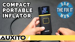 New! AUXITO A301 SMART ELECTRIC PUMP - Compact Portable Inflator and Emergency Light - Great Gift!