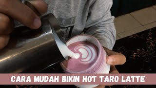 CARA BIKIN HOT TARO LATTE