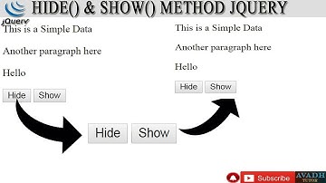 jquery hide and show || jquery hide and show effects || jquery tutorial