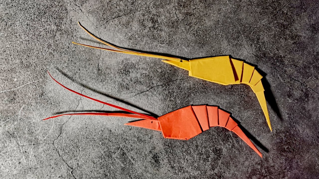 折纸动物 虾 How To Make Easy Origami Shrimp Instructions 折り紙 エビの作り方 折り紙 海老折り方 Youtube