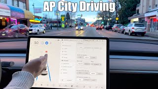 Basic AutoPilot Experience in the City Tesla Model Y - No FSD!