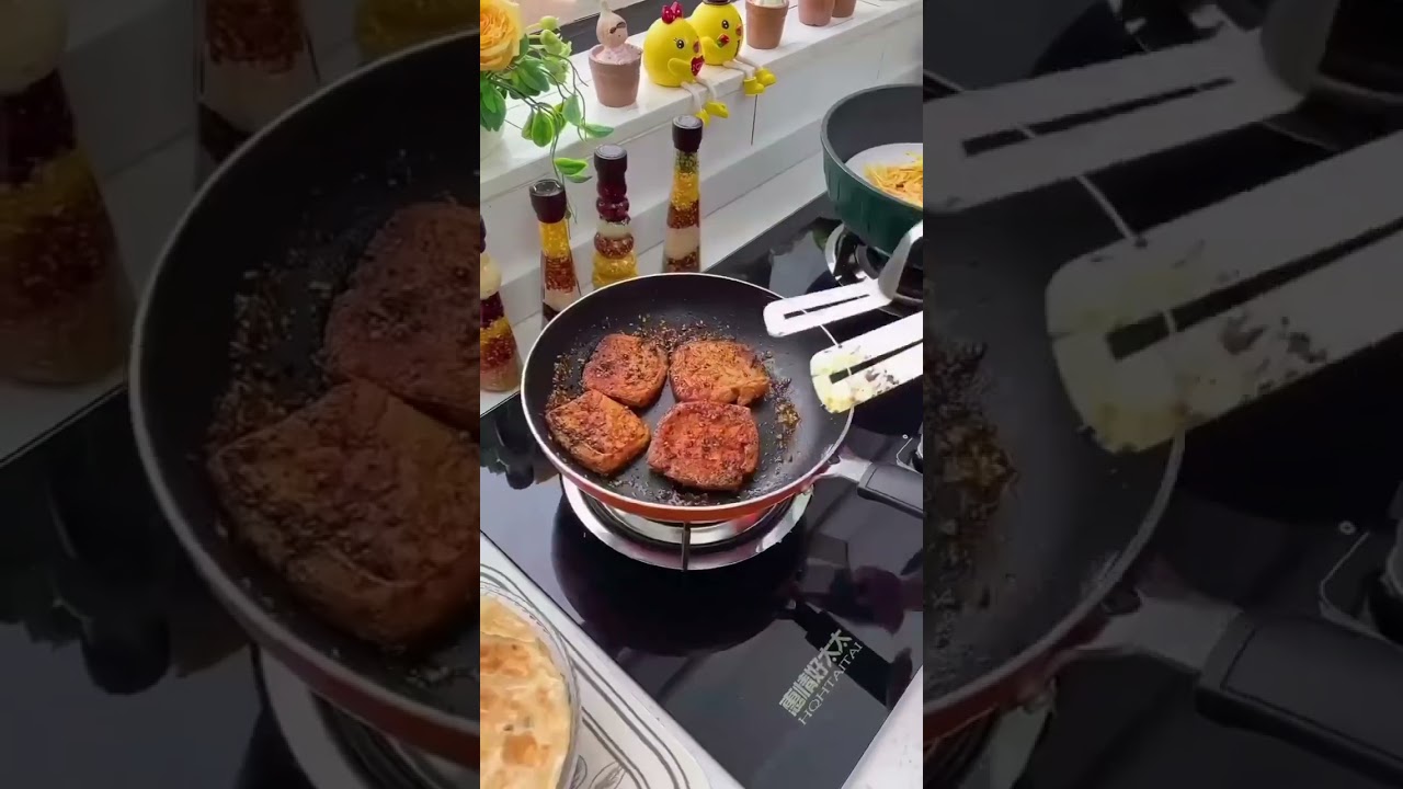 2 in 1 Stainless Steel Frying Shovel Clip Tongs Frying Fish Spatula Bread  Household Kitchen Tools