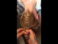 Upside down French braid ponytail tutorial.