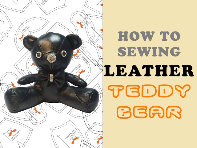 Teddy bear leather pattern PDF - by LeatherHubPatterns