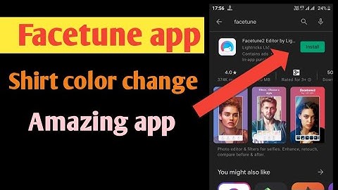 How to change t-shirt into multiple colour & design in facetune2 app l
