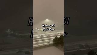 Snowy weather night view#short #highway401 #shorts #shortsfeed #snowyweather