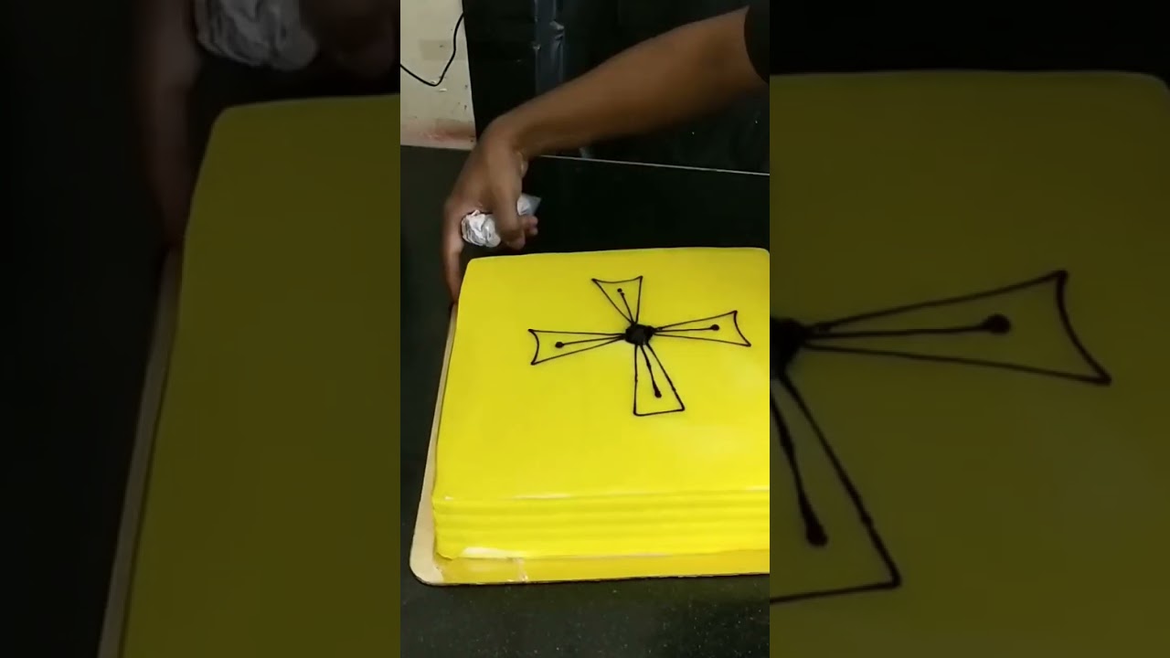 Pineapple Square Cake Decoration 