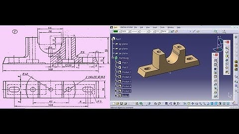 plumber blocks or Pillow block bearing Body Design in Catia V5_ Adwanced Part Design in Catia V5