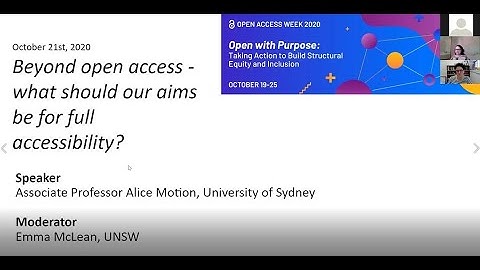 Beyond Open Access - What should our aims be for full accessibility
