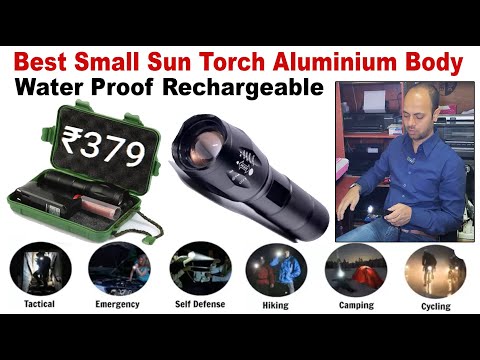 Best Torchlight In Budget Under 500 Rechargeable, Waterproof & Aluminium Body Unboxing &