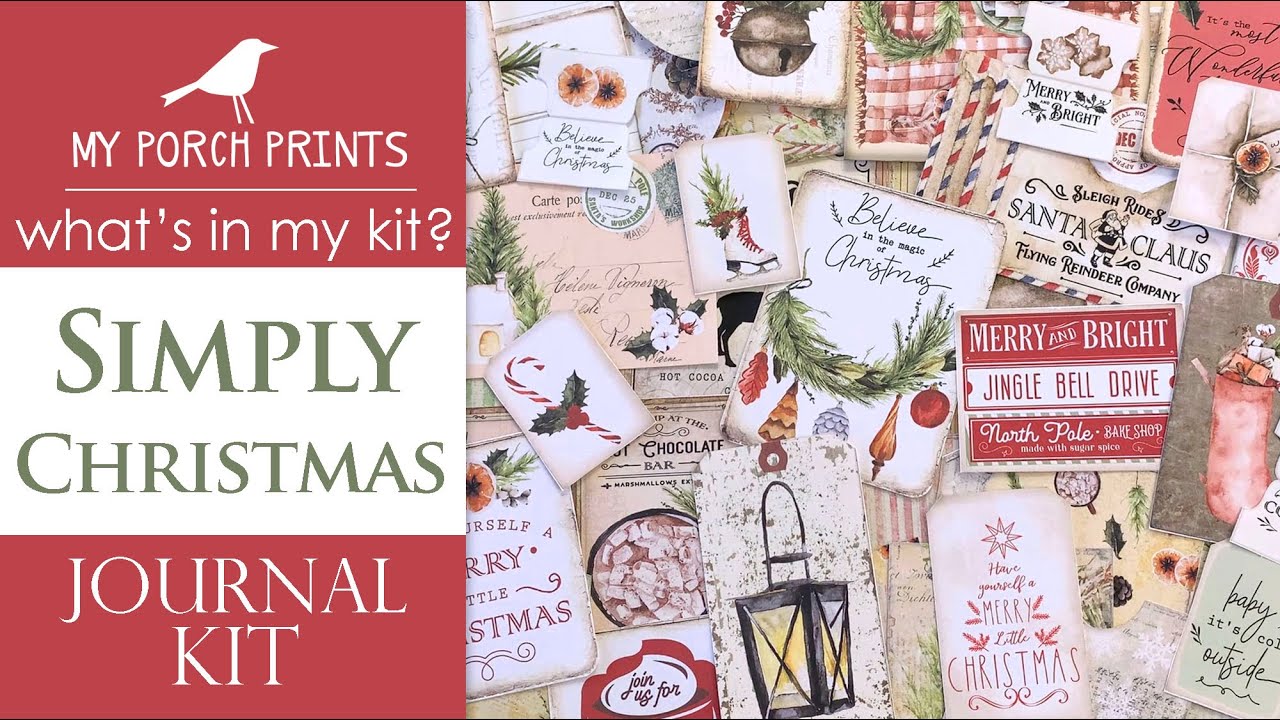 What's In My Kit ️💚🤍| SIMPLY Christmas Journal Kit | My Porch Prints ...
