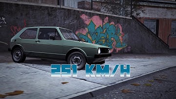 NFSW: Top Speed Volkswagen Golf MK1 GTI 251 km/h [STOCK]
