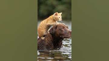 Cat and dog funny video. Cố lên cố lên sắp tới rồi nè 😹 #catanddog #funnydog #catlover #FunnyPets