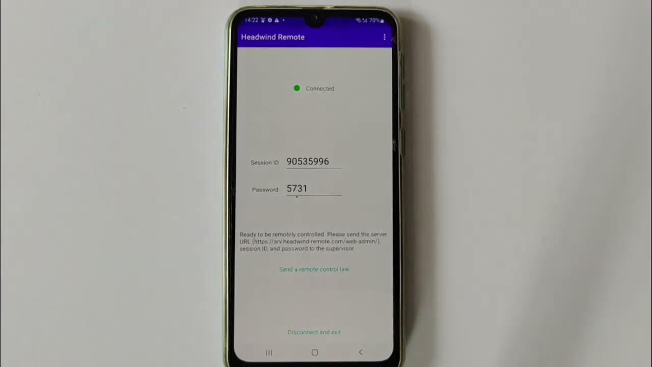 Installing a free remote control mobile app "Headwind Remote" on the