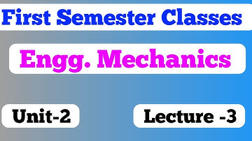 Bihar first semester group B/ engineering mechanics Lecture 3 / Unit-2