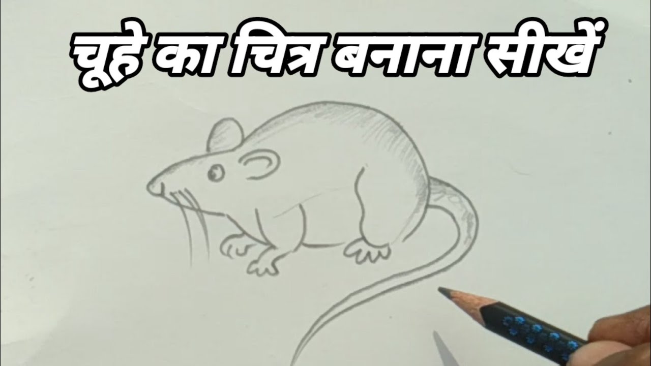 चूहा बनाना सीखिए, Learn to make a mouse, rat drawing, how to draw rat,  chitrkla, chitrakala - YouTube