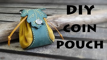 How to make a Leather Coin Pouch | DIY Drawstring Pouch | Dice Pouch Pattern
