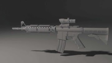 m4a1 video render on blender