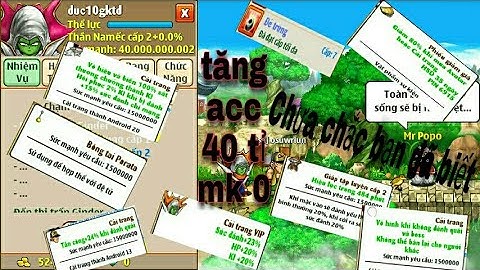 Ngọc Rồng Online - Tặng acc mật khẩu không đổi được ai cũng có thể dùng