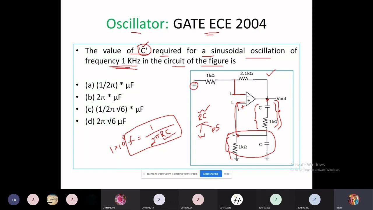 Oscillators GATE Questions Solved Part 1 YouTube