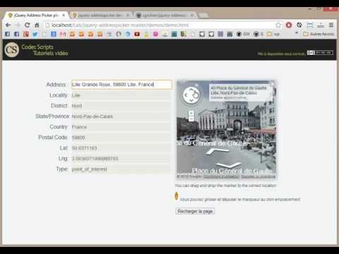 jQuery Address Picker plugin jQuery UI API Google Maps