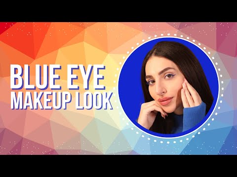 Blue Eye Makeup Look | مكياج أزرق للعيون مع كارين