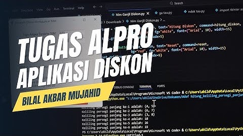 PEMOGRAMAN PHYTON MEMBUAT APLIKASI SEDERHANA MENGHITUNG HARGA DISKON SESUAI NIM DIGIT ANGKA TERAKHIR