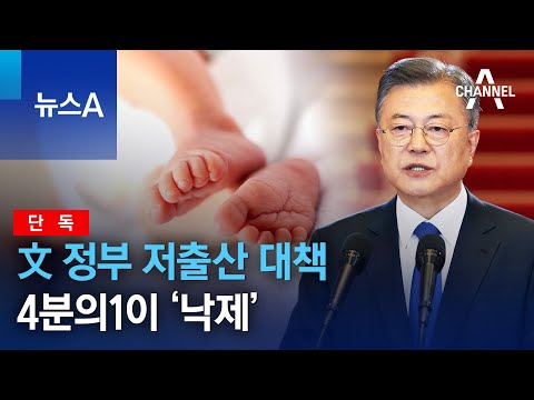 [단독]文 정부 저출산 대책 4분의1이 ‘낙제’ | 뉴스A