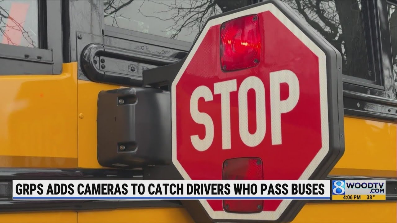 GRPS adds cameras to catch drivers who pass stopped school buses - YouTube