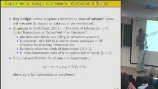 Adam Szeidl - Learning and Opinion Dynamics in Networks: Empirics