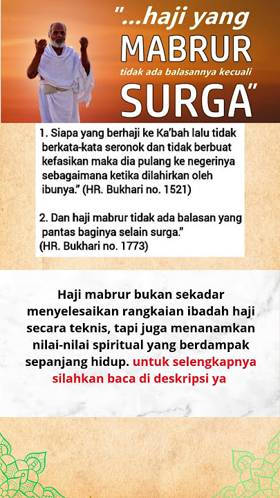 hadist tentang keutmaan haji mabrur #quotes