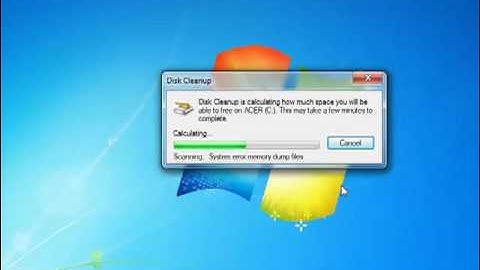 How to run disk cleanup in windows 7