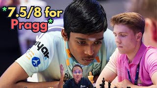 Praggnanandhaa never gives up | Moves 7.5/8 at the Global Chess League 2023