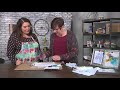 Learn how to hand stitch over stamping on Make It Artsy with Dina Wakley (603-1)