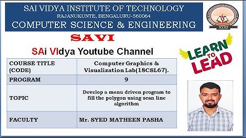 Program 9- Develop a menu driven program to fill the polygon using scan line algorithm.