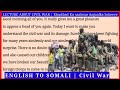 Ku baro englishka afsomali  topic about civil war