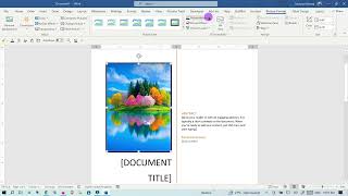 How to Insert an Image in Word Cover Page | Change Cover Page Picture