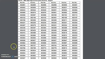 AMU RESULT FOR CLASS 1ST INTERVIEW ( GIRLS URDU MEDIUM)  2018-19